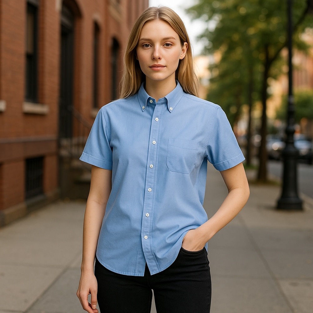 Van Huesen Women’s Wrinkle Free Button Down Short Sleeve Shirt Multiple Sizes